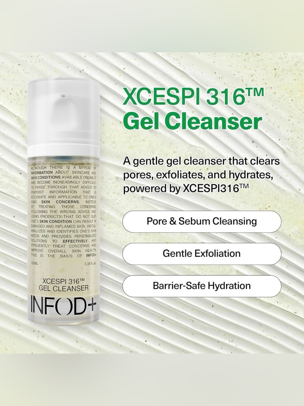 INFOD+ XCESPI 316 Gel Cleanser (100ml) — K-Beauty Skincare — NEW & SEALED